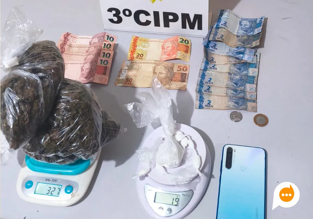 Polícia Militar apreende entorpecentes e detém suspeito de tráfico em Santa Isabel do Ivaí