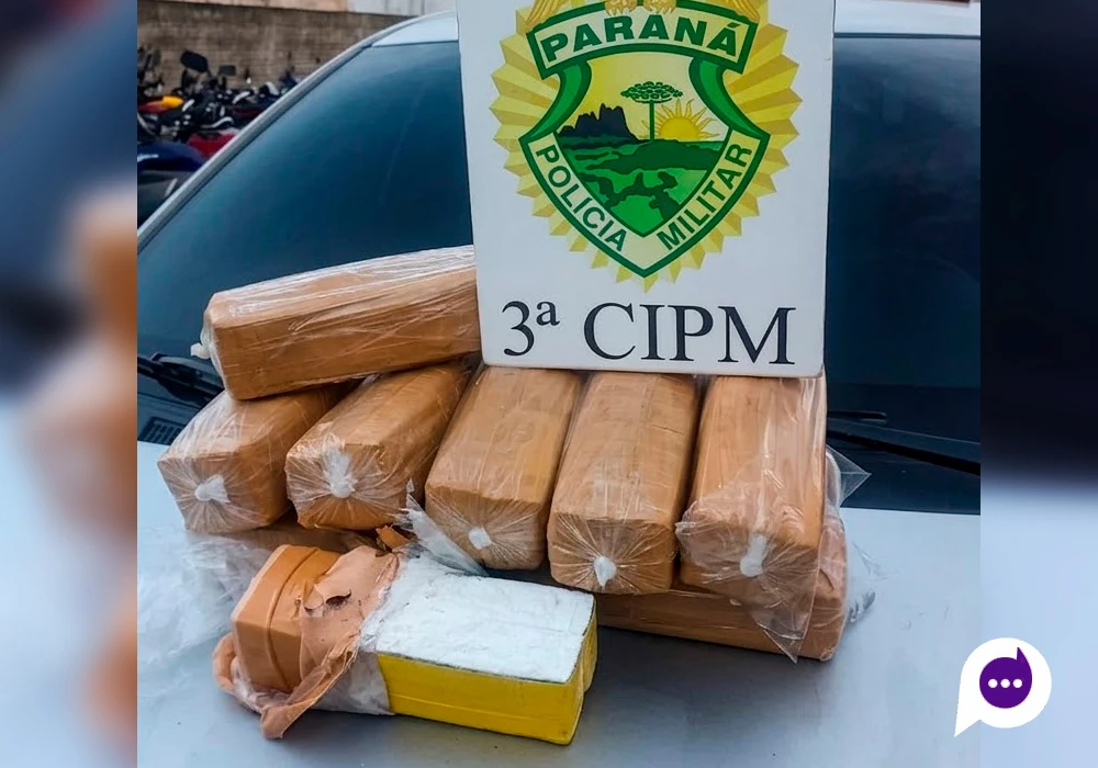 Polícia Militar apreende 12,7 quilos de cocaína em tanque de carro em Nova Londrina
