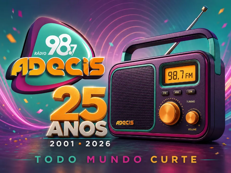 ADECIS FM celebra 25 anos de história, sintonia e proximidade com Itaúna do Sul