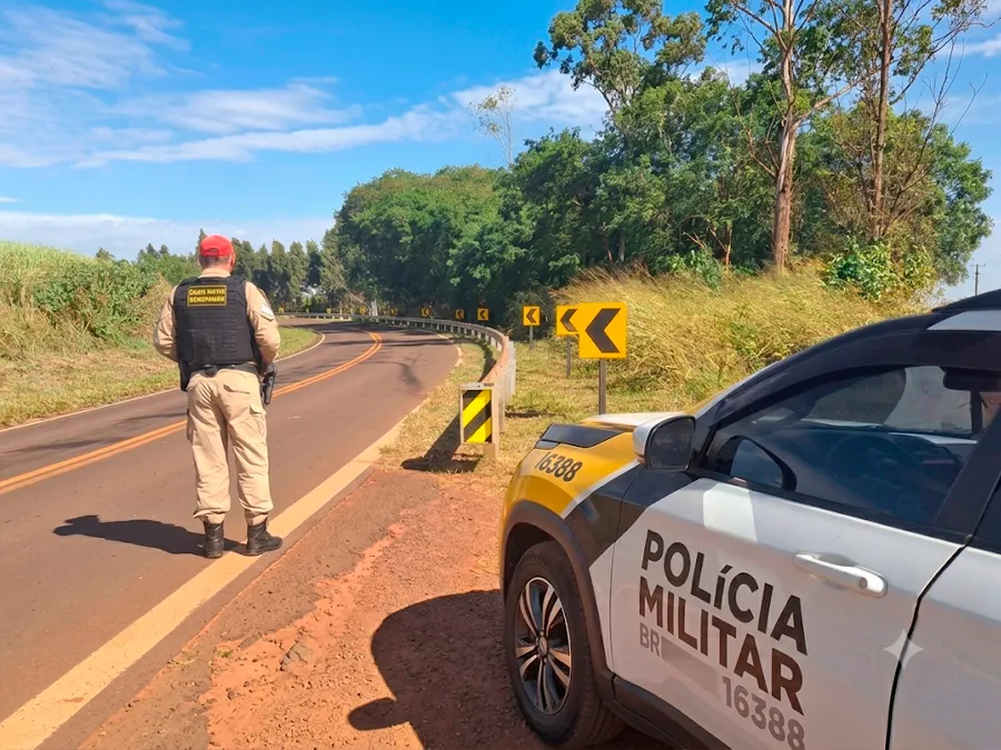 Motociclista fica ferido após queda na PR-498 em São Carlos do Ivaí