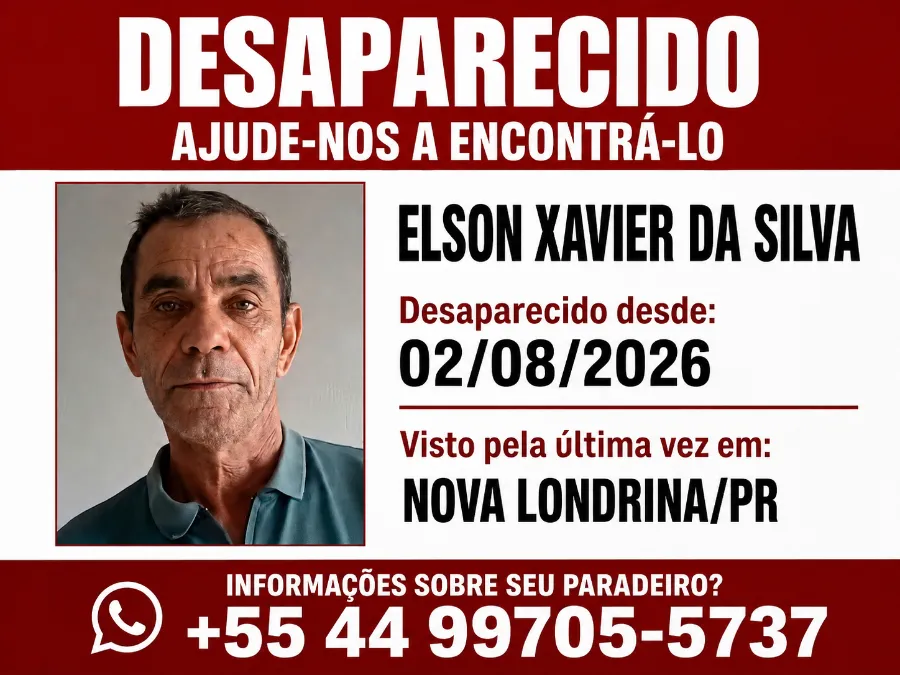 Buscas por morador desaparecido desde o início de agosto mobilizam Nova Londrina