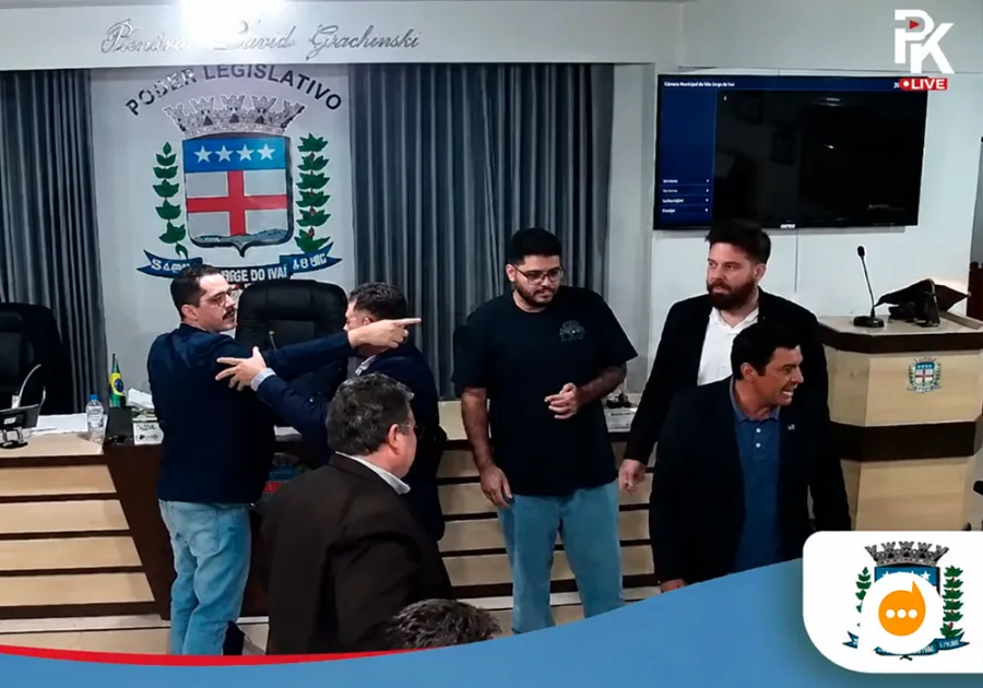 Presidente da Câmara de São Jorge do Ivaí avança contra vereador durante sessão por causa de diárias