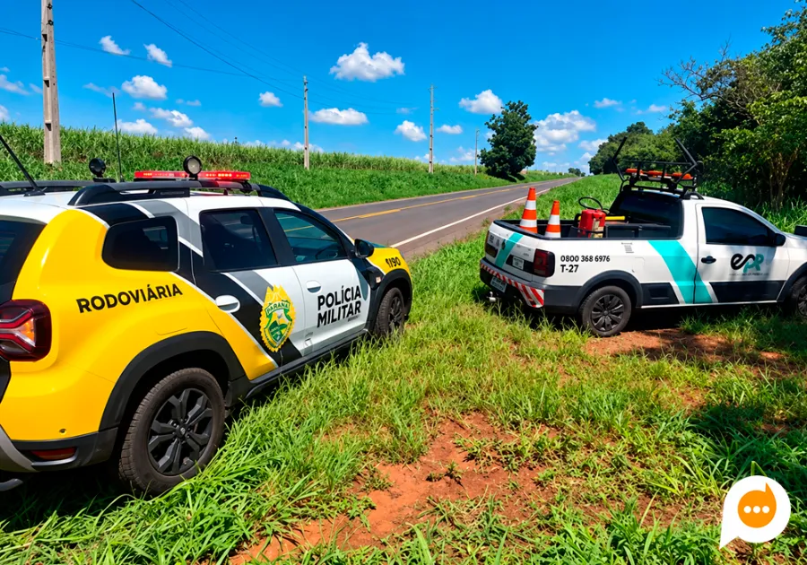 Motociclista fica ferido após perder o controle e cair na PR-182