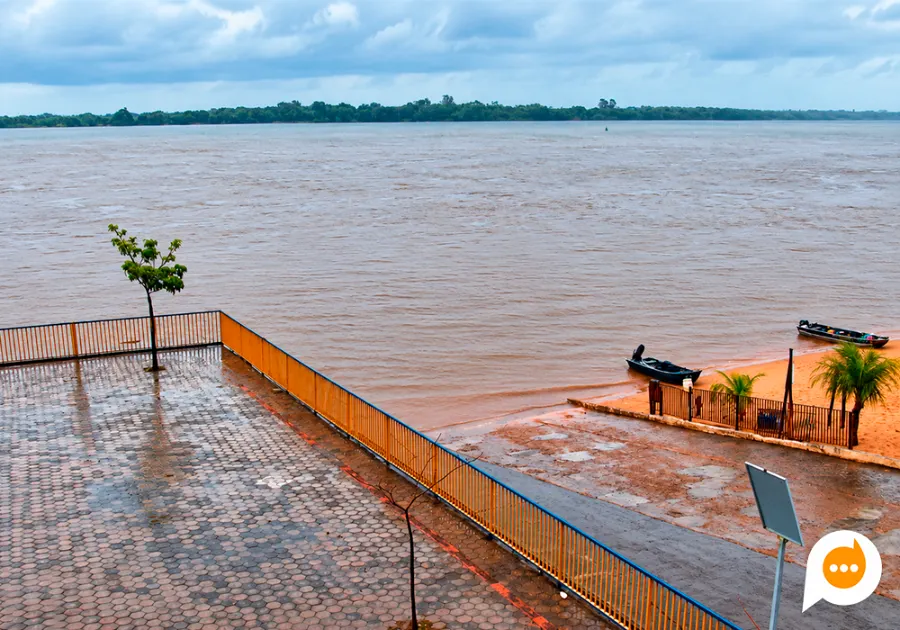 Elevação do nível das águas do Rio Paraná em portos da região exige atenção redobrada de pescadores e operadores de embarcações diante da instabilidade climática./Porto São José