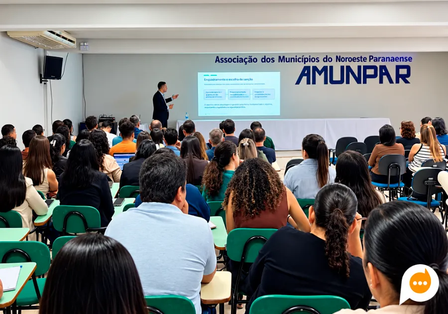 Amunpar promove capacitação sobre processo administrativo sancionador para 130 servidores em Paranavaí