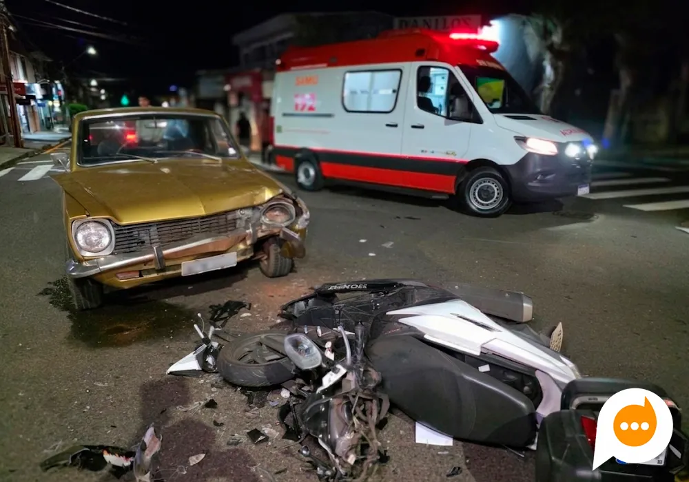 Motociclista com sinais de embriaguez sofre amputação após colisão frontal em Maringá